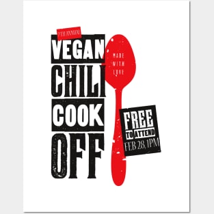 vegan chili cook off Posters and Art